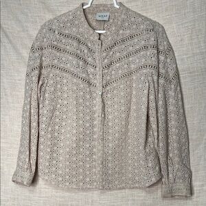 Wrap London Beige Eyelet Blouse